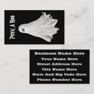 Funny Ghost Of Halloween Past Drawing Business Card