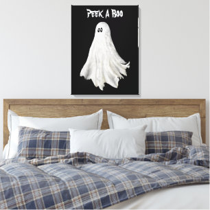 Funny Ghost Of Halloween Past Drawing Canvas Print