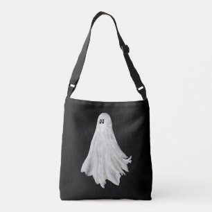 Funny Ghost Of Halloween Past Drawing Crossbody Bag