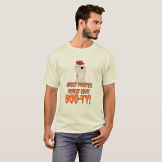 Funny Ghost Pirate Halloween Cartoon Slogan T-Shirt