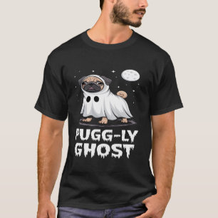 Funny Ghost Pug Dog Halloween T Shirt