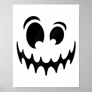 Funny Ghost Pumpkin Face Costume Halloween Jack O  Poster