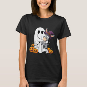 Funny ghost pumpkin halloween kids mens womens T-Shirt