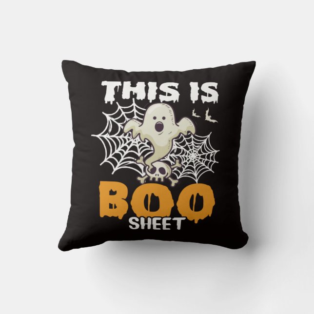 Funny Ghost Pun This Is Boo Sheet Cushion (Back)