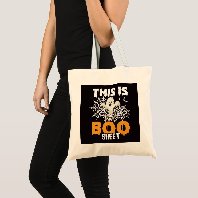 Funny Ghost Pun This Is Boo Sheet Tote Bag (Front (Product))