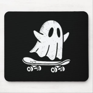 Funny Ghost Skateboarding Lazy Halloween Costume G Mouse Mat