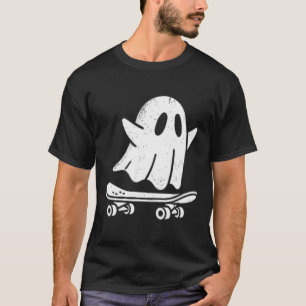 Funny Ghost Skateboarding Lazy Halloween Costume G T-Shirt