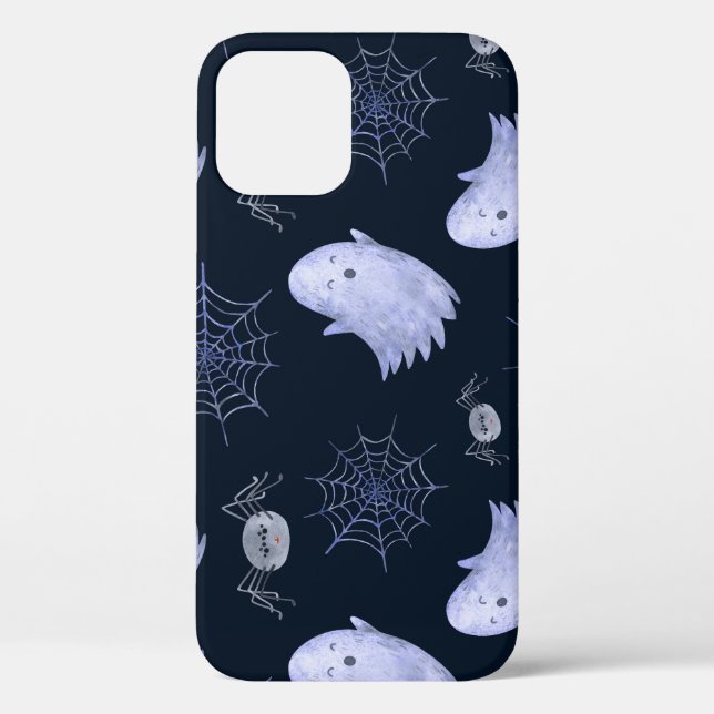 Funny Ghost Spider Halloween Pattern. Case-Mate iPhone Case (Back)
