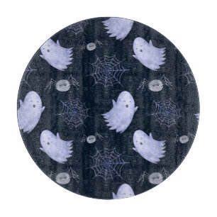 Funny Ghost Spider Halloween Pattern. Cutting Board