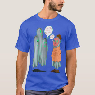 Funny Ghost Spooky Halloween Mens Womens 914 T-Shirt