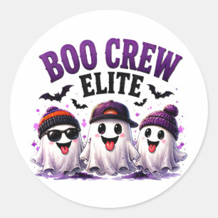 🎃 Funny Ghost Squad Halloween Saying 👻 Classic Round Sticker