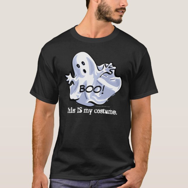 Funny Ghost This IS My Costume Dark Tee (Front)