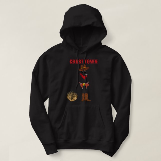 Funny Ghost Town Invisible Cowboy Halloween Shirt  (Design Front)