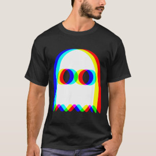Funny Ghost Trippy Vaporwave Halloween Techno Rave T-Shirt
