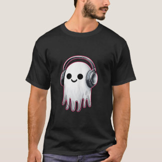 Funny Ghost Vaporwave Outfit Techno Rave EDM Music T-Shirt