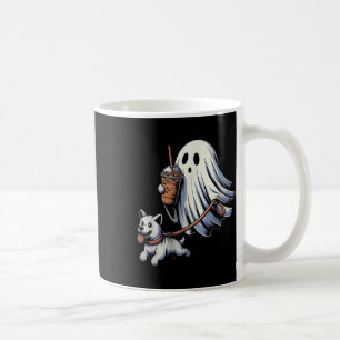 Funny Ghost Walking Dog Ghost Dog Halloween Night Coffee Mug