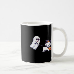 Funny Ghost Walking Dog Ghost Dog Halloween Night Coffee Mug