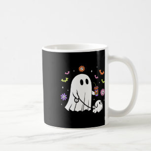 Funny Ghost Walking Dog Spooky Ghost Coffee Hallow Mug