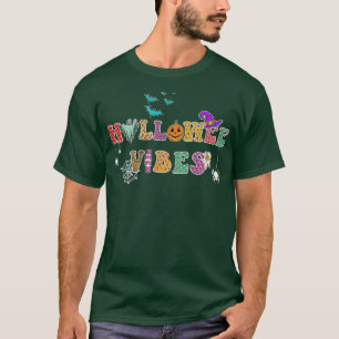 Funny Ghost Witch Halloween vibes Spooky Vibes Hal T-Shirt