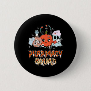 Funny Ghost Witch Pumpkin Pills Pharmacy Squad Hal 6 Cm Round Badge