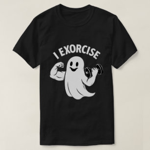 Funny Ghost Workout – “I Exercise” Halloween Gym T-Shirt