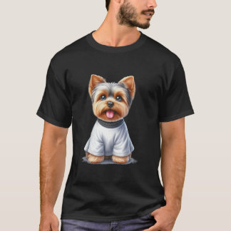 Funny Ghost Yorkshire Terrier Dog Lover Halloween  T-Shirt