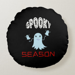 Funny ghosts for Halloween Round Cushion