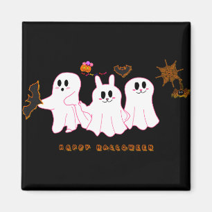 Funny Ghosts Posing For A Picture   Magnet