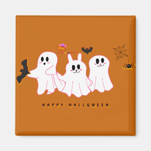 Funny Ghosts Posing For A Picture Magnet