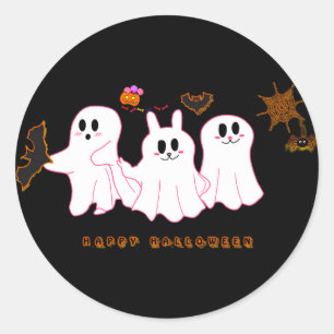 Funny Ghosts Posing For A Picture   Sticker