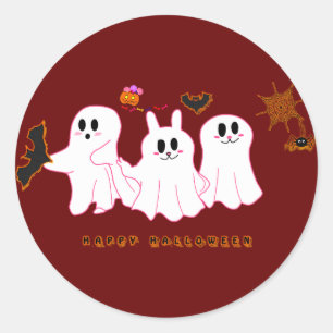 Funny Ghosts Posing For A Picture   Sticker