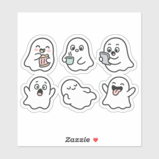 Funny Ghosts Sticker Pack – Cute Kawaii ghosts