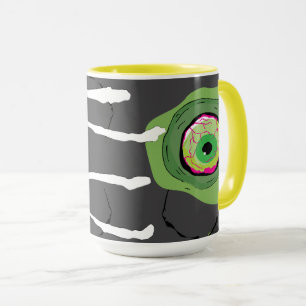 Funny Ghoulish Scary Zombie Scratched  Mug
