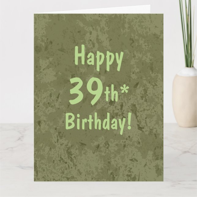 Funny Giant 39th Birthday Card Template Customise (Front)