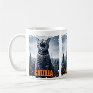 Funny Giant Cat Monster Feline Humour Cat Lovers Coffee Mug