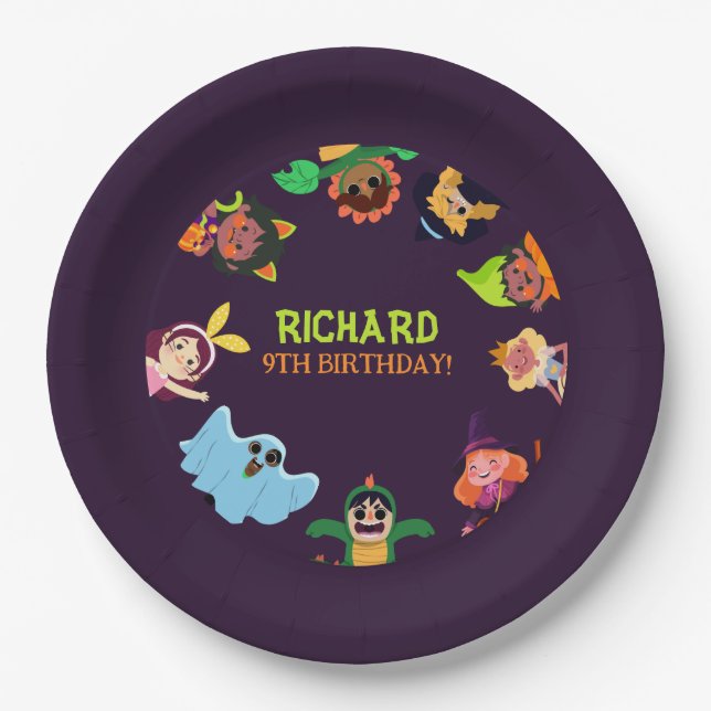 Funny Giant Long Yellow Banana Wearing Summer Sung Paper Plate (Front)