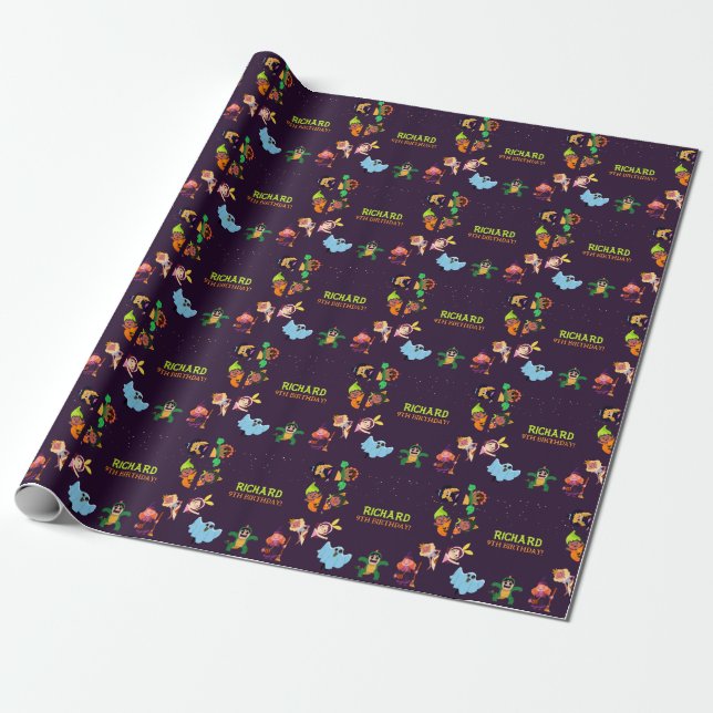 Funny Giant Long Yellow Banana Wearing Summer Sung Wrapping Paper (Unrolled)
