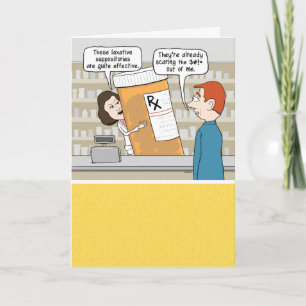 Funny Giant Pills Get Well Card