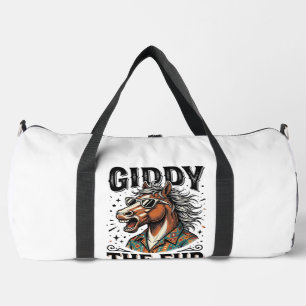 Funny Giddy The Fup Horse Vintage Engraving Shirt_ Duffle Bag