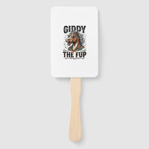 Funny Giddy The Fup Horse Vintage Engraving Shirt_ Hand Fan