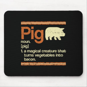 Funny Gift Bacon And Pig Definition Mouse Mat