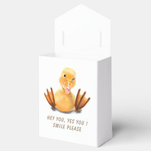 Funny Gift Box with Happy Yellow Duck - Smile