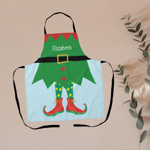 Funny Gift Christmas Elf Santa's Helper Holiday Apron