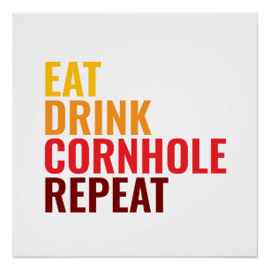 Funny Gift Cornhole Lover Colour Gradient Poster