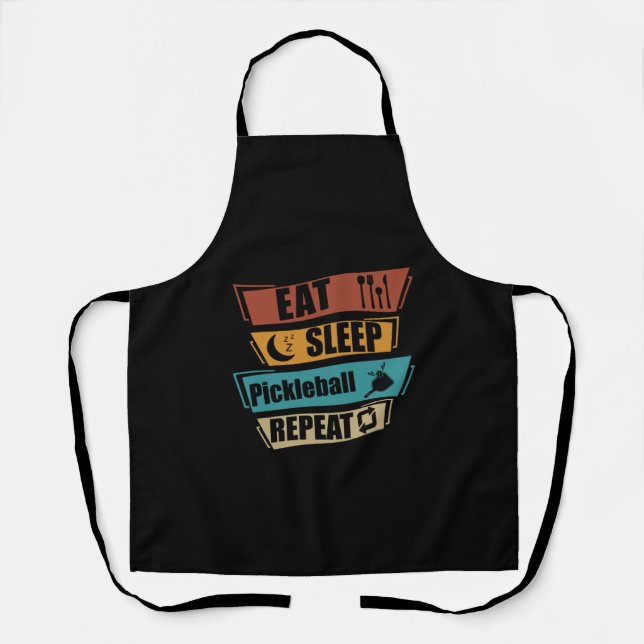 Funny Gift Eat Sleep Picklebal Repeat   Apron (Front)