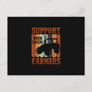 Funny Gift Farmer Chicken Farm Goat Farming Gift Announcement Postcard