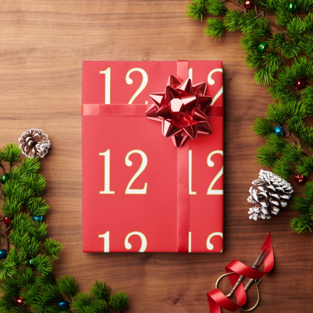 funny gift for all fans player have number 12  wrapping paper (Holiday Gift)