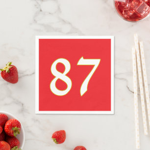funny gift for all fans player have number 87 napkin