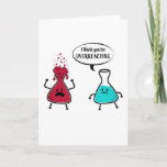 Funny Gift for Chemistry Teacher Card<br><div class="desc">I think you're overreacting. Funny christmas or birthday gift for chemistry teacher or student. Ideal for geeky men and women who are science nerds who like chemical reactions and experiments.</div>