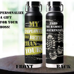 Funny Gift for Construction Boss Contractor Water Bottle<br><div class="desc">Give this funny water bottle to your boss as a gift, and you aren't really complimenting them... Printed in a stenciled font, 'My Employees are better than yours.' This is a great quality water bottle that you can personalise with the name and/or nickname of your boss. Perfect for a construction...</div>